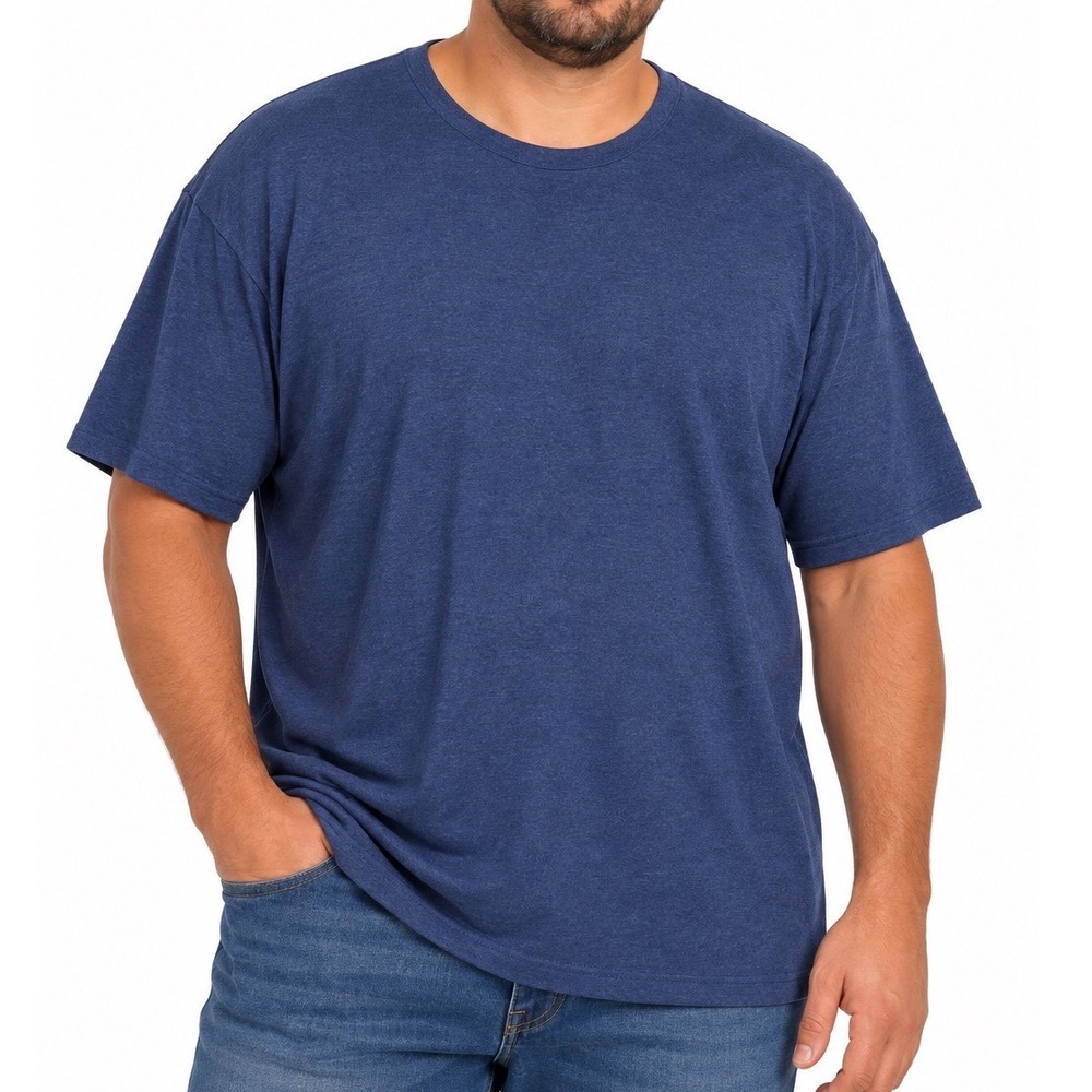 Banana Republic Luxe Touch Tee Mens 3XL Blue Heather Cotton Short Sleeve T-Shirt